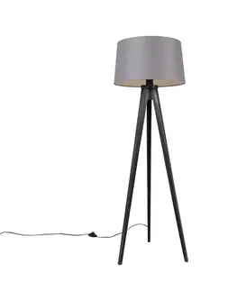 Trojnožka čierna s tienidlom z ľanu tmavosivým 45 cm - Tripod Classic