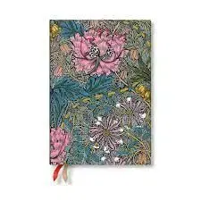 18 mesačný diár 2024/2025 Morris Pink Honeysuckle Midi HOR Paperblanks - Paperblanks