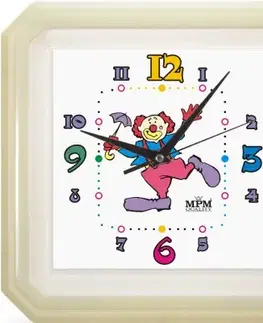 Nástenné hodiny MPM, 2418.00 - biela, 28cm
