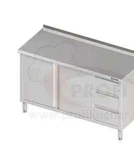  Pracovný stôl so zásuvkami - 2x otváracie dvere 1400x600x850mm