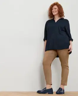 Džersejová piqué blúzka, tmavomodrá