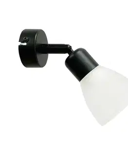 Nástenná lampa Costa 1x40W E14 čierne tienidlo biela