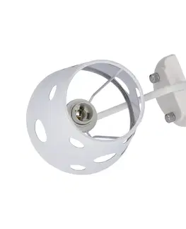 Nástenná lampa Batley Ledea s otvormi v bielej farbe