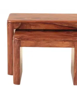 Odkladacie stolíky Tina 2ks indický masív palisander