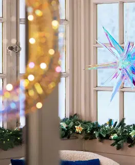 Otáčajúci sa LED dekoračný strom zo skla, veľký