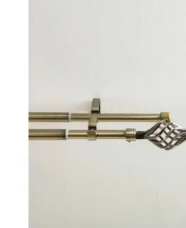 MKLozkoviny.sk Garniža dvojradová Davide - staré zlato 160 - 300 cm