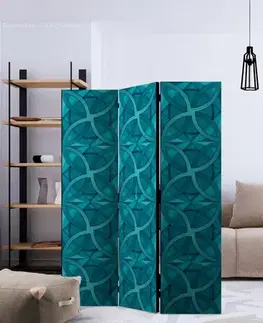 Paraván Geometric Turquoise Dekorhome