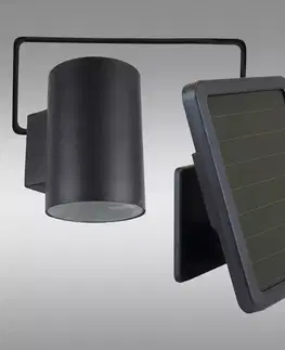Nástenná solárna lampa  Lampada VO2840 čierna K1