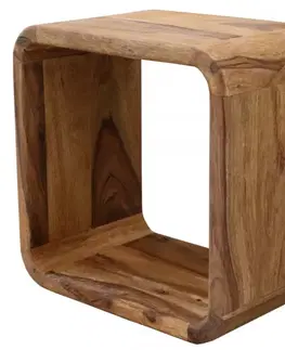 Polica na stenu Tina 35x35x22 indický masív palisander