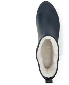 Detské čižmy do dažďa, podšité, tmavomodré