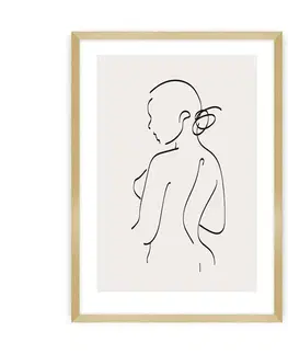 Dekoria Plagát Body Line I, 70 x 100 cm, Ramka: Złota