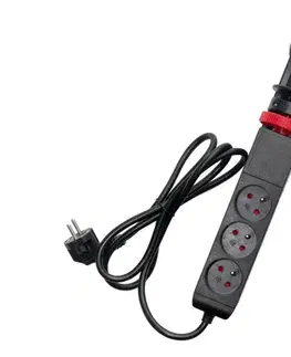 - Predlžovací kábel s uchytením na stôl, 3 zásuvky Typ E + 2x USB-A + 1x USB-C, 1,5 m, čierny 52001087