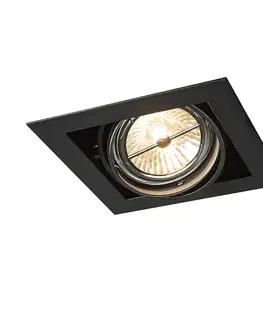 Zapustené bodové svietidlo čierne G53 111mm nastaviteľné - Oneon