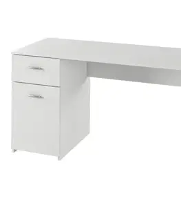 KONDELA Bany pc stôl biela