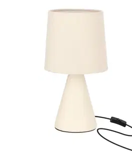 SATTI béžová keramická stolová lampa s tienidlom E14 1x40W klasická elegantná dekoratívna do obývačky, spálne, kancelárie