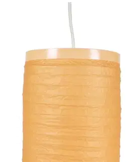 Závesná lampa z papiera oranžová 60W E27 Feng