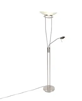 Moderná stojaca lampa oceľ vrátane LED a stmievača - Lexus