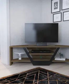 TV stolík Sares - Oud Oak, Black