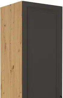 STELLA 60 LO 210 skrinka na vstavanú chladničku, šedá/dub Artisan