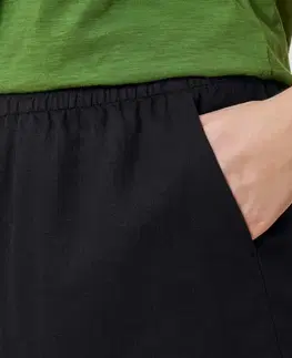 Ľanové šortky, čierne