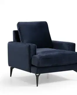 Kreslo ušiak Papira Armchair - Navy Blue