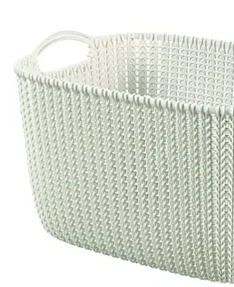 CURVER - Kôš na čisté prádlo hranatý 19L, biely Knit