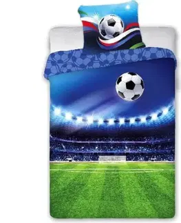 Obliečky bavlnené Deluxe 3D 200x140cm+90x70cm Futbal gól Faro Tiahome