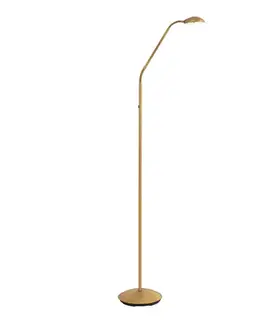 Moderná stojaca lampa bronzová vrátane LED 3-stupňovo stmievateľná nabíjateľná - Waldorf