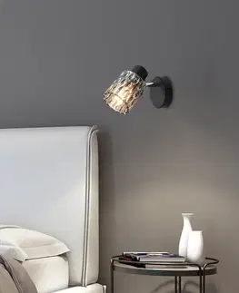 Nástenná lampa Bill Lamp čierna 1x40W E27 dymové tienidlo