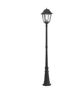 Klasická vonkajšia lampa čierna 220 cm IP44 - Big