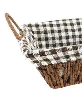 MAKRO - Košík s látkou 27x19x8cm, výška s ušami 12cm