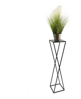 HowHomely Stojan na kvetiny 100x24 čierna 10-1365/100/czarny