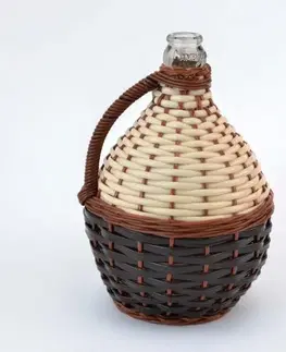 Kinekus Opletený demižón sklenený, objem 5L, mix farieb