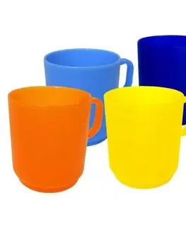 Kinekus Hrnček plastový transparentný, na vodu, 250ml, mix farieb