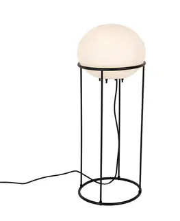 Dizajnová vonkajšia stojaca lampa čierna - Jannie