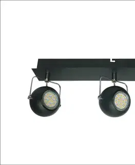Stropná svietiaca páska Tony 3X3W LED GU10 matná čierna