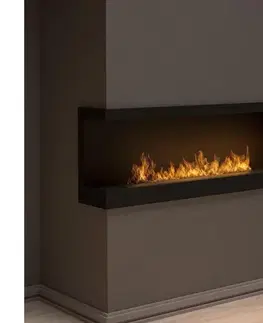 InFire - Rohový BIO krb 45x120 cm 3kW čierna Corner 1200 L