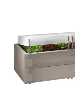 Vyvýšený záhon s poklopom 60 x 130 cm plast Dekorhome
