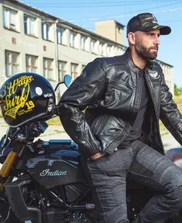 W-TEC Black Heart Wings Leather Jacket čierna - XXL