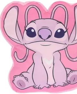 3D mikroplyšový detský vankúšik Lilo and Stitch ružový Setino Tiahome