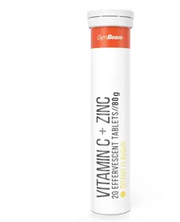 GymBeam Vitamin C + Zinok šumivý 20 tab. citrusové ovocie