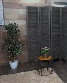 Drevený paraván Dekorhome