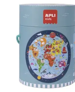 APLI Puzzle v tube -Svetová mapa 48 dielikov - APLI
