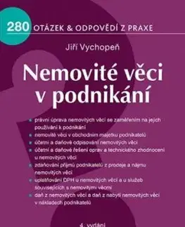 Nemovité věci v podnikání, 4. vydání - Jiří Vychopeň