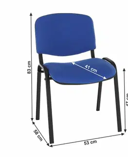 KONDELA Iso New konferenčná stolička modrá