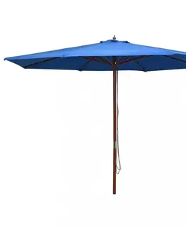 Slnečník Ø 350 cm látka / drevo Dekorhome