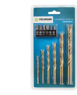 Fieldmann - Sada vrtákov do železa + bity 12 ks 50001132
