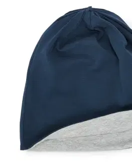 Detská obojstranná čiapka, modrá