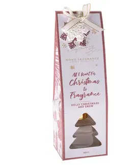 Vonný difuzér Holly Christmass and snow, 100 ml, svieža bavlna