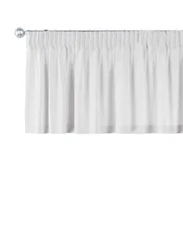 Dekoria Krátky záves na riasiacej páske, biela, 130 x 40 cm, Linen, 392-04